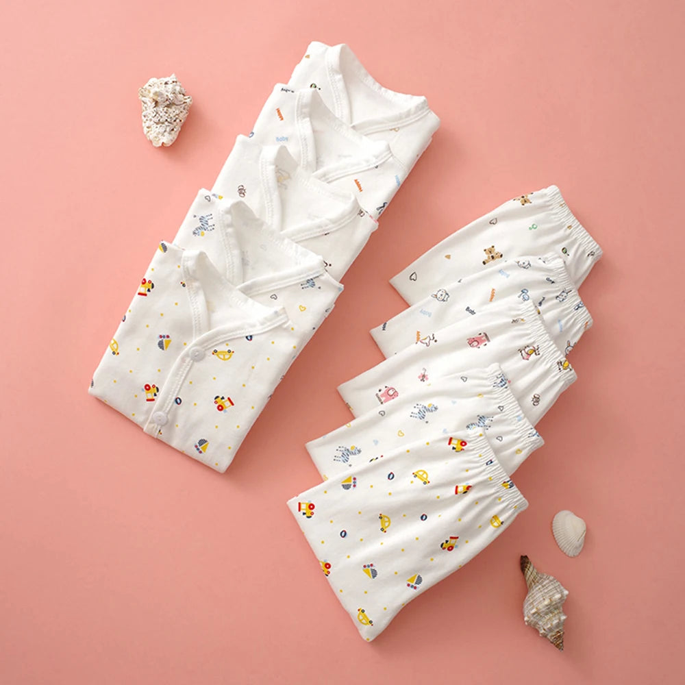 0–3 months infant cotton outfit – comfortable long sleeve baby set