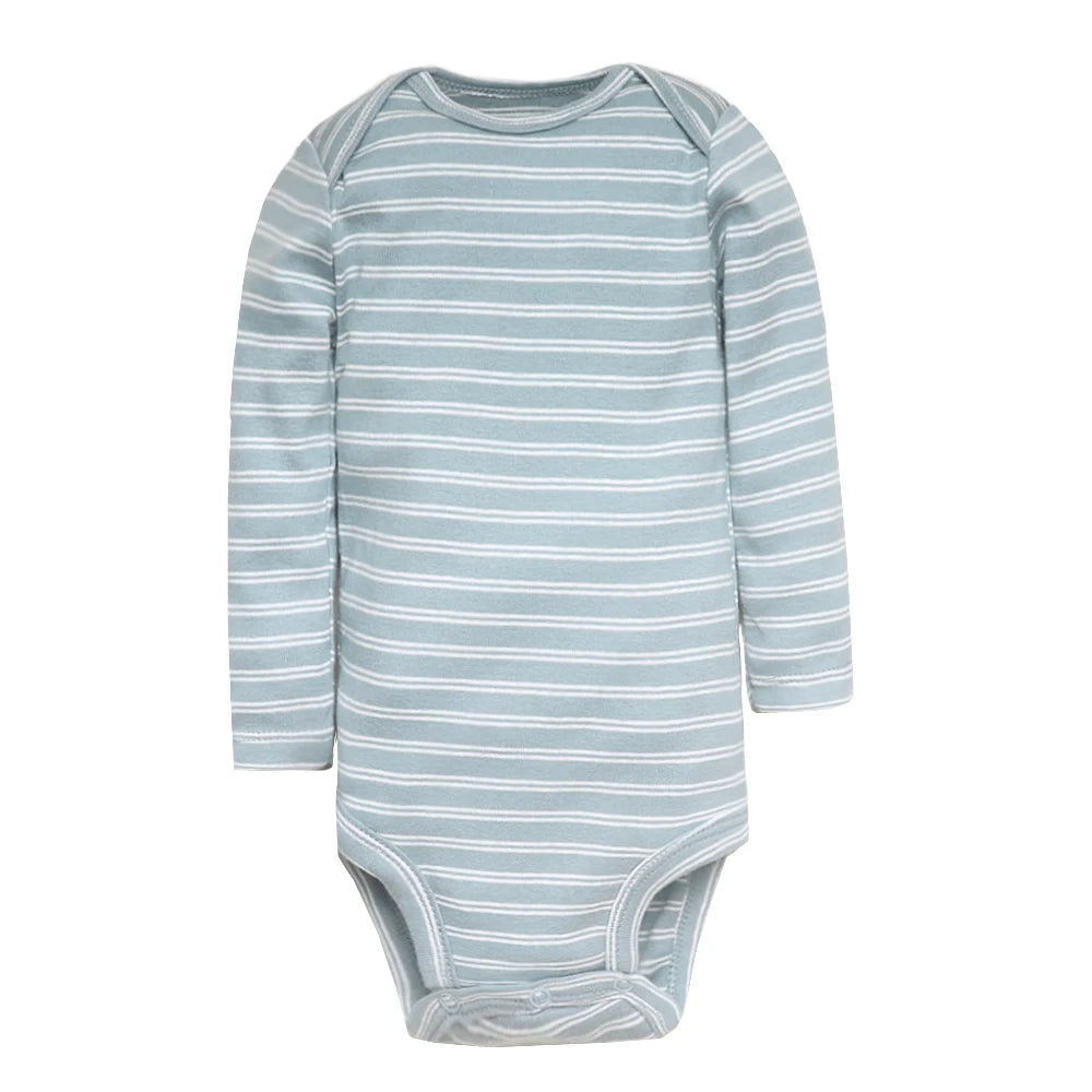 Stretchable and soft baby onesies – 5-pack unisex cotton bodysuit set for infants