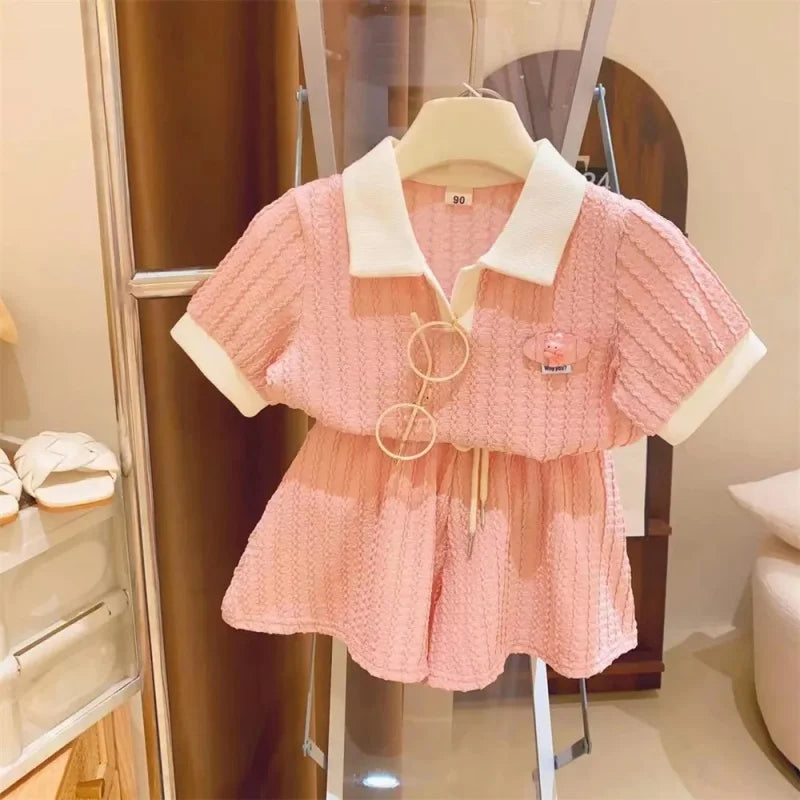 Cute summer clothing set for girls – comfortable top with matching pants